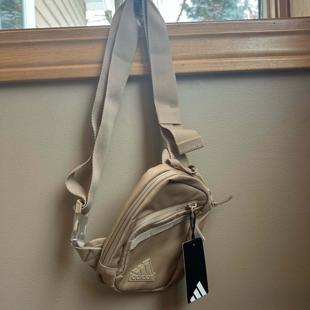 Adidas Prime Mini Sling Crossbody Bag - Tan - Picture 5 of 6